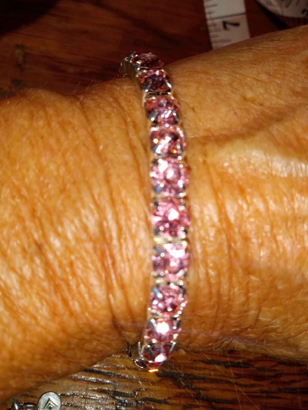 Pink Crystal Tennis Bracelet - Women's Jewelry